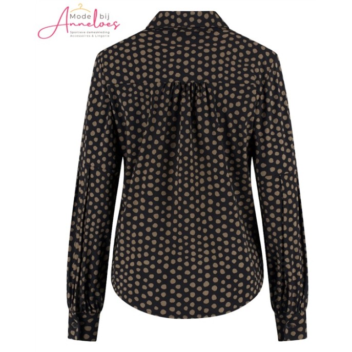 Lady Day Blouse Sterre dots  Zwart